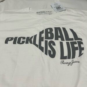 White Pickleball Graphic Tee men’s large